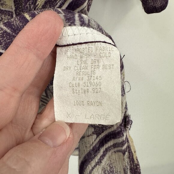 VINTAGE 90S HILO HATTIE HAWAIIAN ORIGINAL 2 piece set top skirt banana leaf XL - Picture 11 of 13